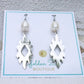 Silver South Western Fresh Water Pearl Earrings