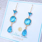 Princess Jasmine Blue Crystal Earrings