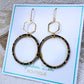 Black & Gold Seed Bead Earrings