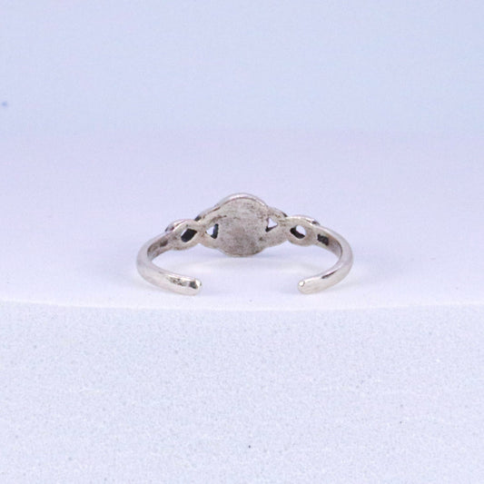 Pink Fire Opal & Sterling Silver Toe Ring