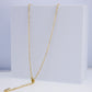 Delicate Calico Scallop Shell & 14k Gold over Stainless Steel Necklace