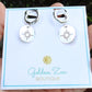 Silver Starburst Hoops