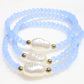 Periwinkle Crystal & Pearl Bracelet