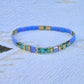 Periwinkle, Gold & Turquoise Stretch Bracelet