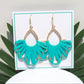 Teal Nation Myrtle Beach Raffia Wrapped Earrings