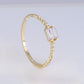 14k Gold Baguette CZ Ring Size 7