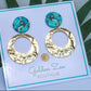 Gold & Turquoise Clay Seaside Earrings
