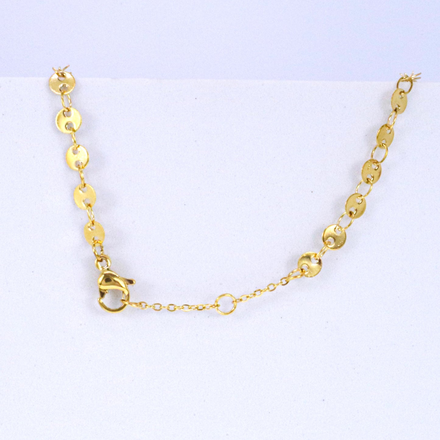 Shimmer Gold Delicate Choker Stainless Steel Necklace