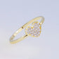14k Gold CZ Heart Ring Size 7
