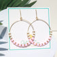 Pink Clay & White Howlite Gemstone Dangle Earrings