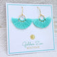Blue Fringe Tassel Earrings