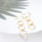 Best Selling Glittering Gold Lightweight Hexagon Earrings