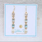Aquamarine Crystal & Fresh Water Pearl Earrings.