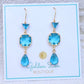 Princess Jasmine Blue Crystal Earrings