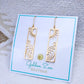 Gold Beach Scene Earrings