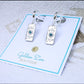 Silver Stainless Steel Moon & Sun Earrings