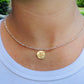 Sand Dollar Beige Crystal Necklace