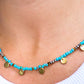 Turquoise & Gold Crystal Necklace