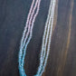 Tri Layer Cotton Candy Pink & Blue Ombre Crystal Necklace