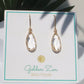 Gold & Faceted Diamond Crystal Tear Drop Earrings