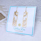 Gold Beach Scene Earrings