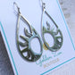 Silver Sun Tear Drop Earrings