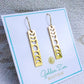 Gold Steel Moon Phase Earrings