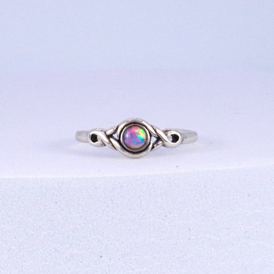 Pink Fire Opal & Sterling Silver Toe Ring