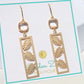 Matte Gold & Crystal Palm Diamond Dangle Earrings