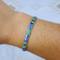 Periwinkle, Gold & Turquoise Stretch Bracelet