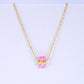Baby Pink Crystal October Birthstone Necklace
