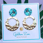 Gold & Turquoise Clay Seaside Earrings