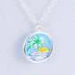 Sterling Silver Tropical Island Necklace
