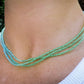 Tri Layer Blue & Green Ombre Crystal Necklace
