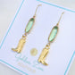 Jolene Green & Gold Cowgirl Boot Earrings