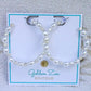 Silver Pearl Hoop Earrings