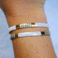 White & Gold Stretch Bracelet