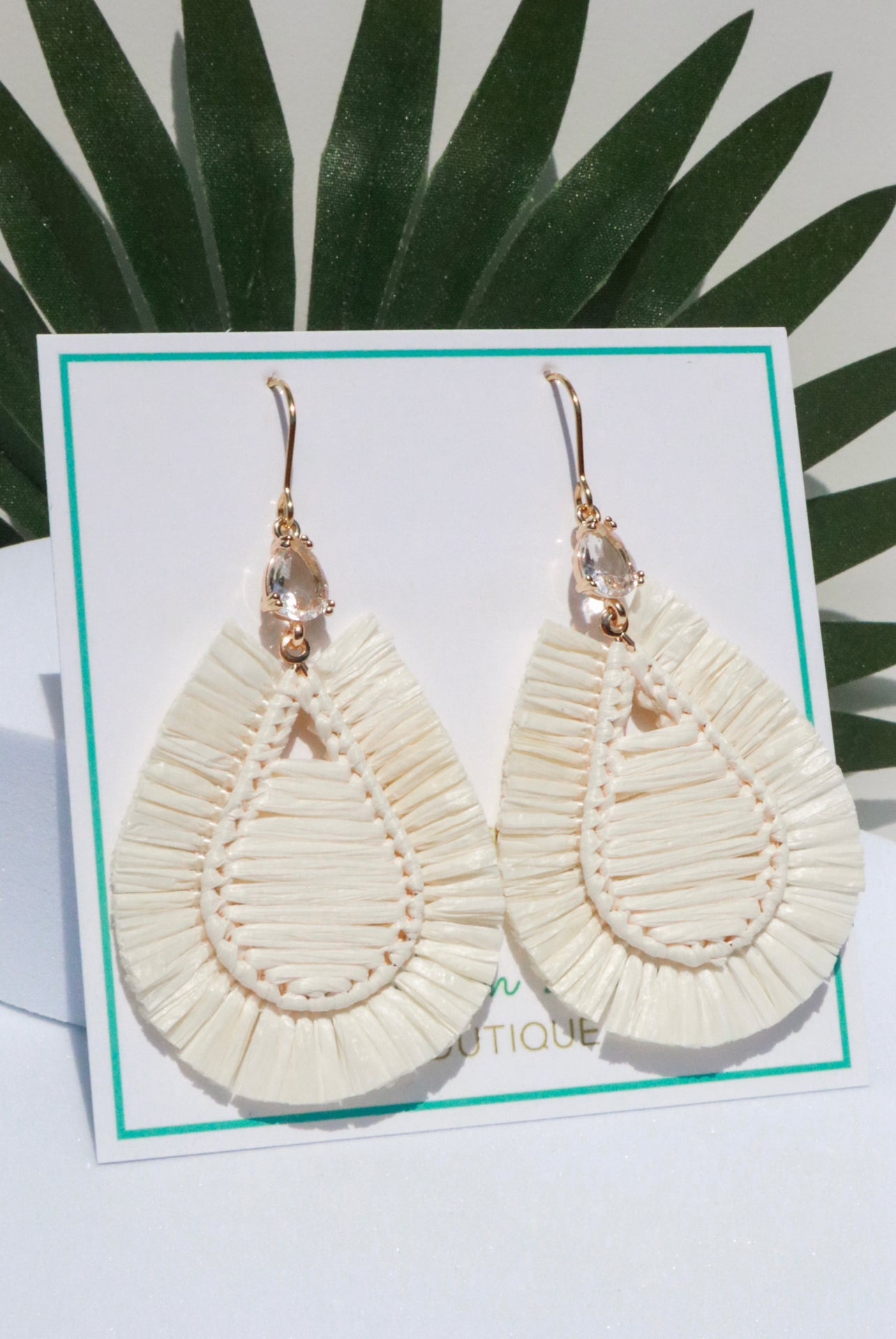 Fiji Sands Raffia Wrapped Earrings