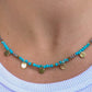 Turquoise & Gold Crystal Necklace