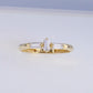 14k Gold Baguette CZ Ring Size 7.5
