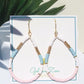 Cotton Candy Pink & Blue Clay Earrings