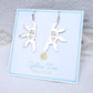 Silver Stainless Steel Sun Earrings