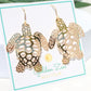 Gold Sea Turtle Earrings