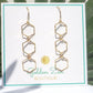 Best Selling Glittering Gold Lightweight Hexagon Earrings