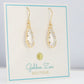 Gold & Faceted Diamond Crystal Tear Drop Earrings