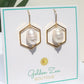 Geometric Fresh Water Pearl Earrings
