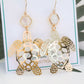Mother of Pearl & Gold Sea Turtle Earrings