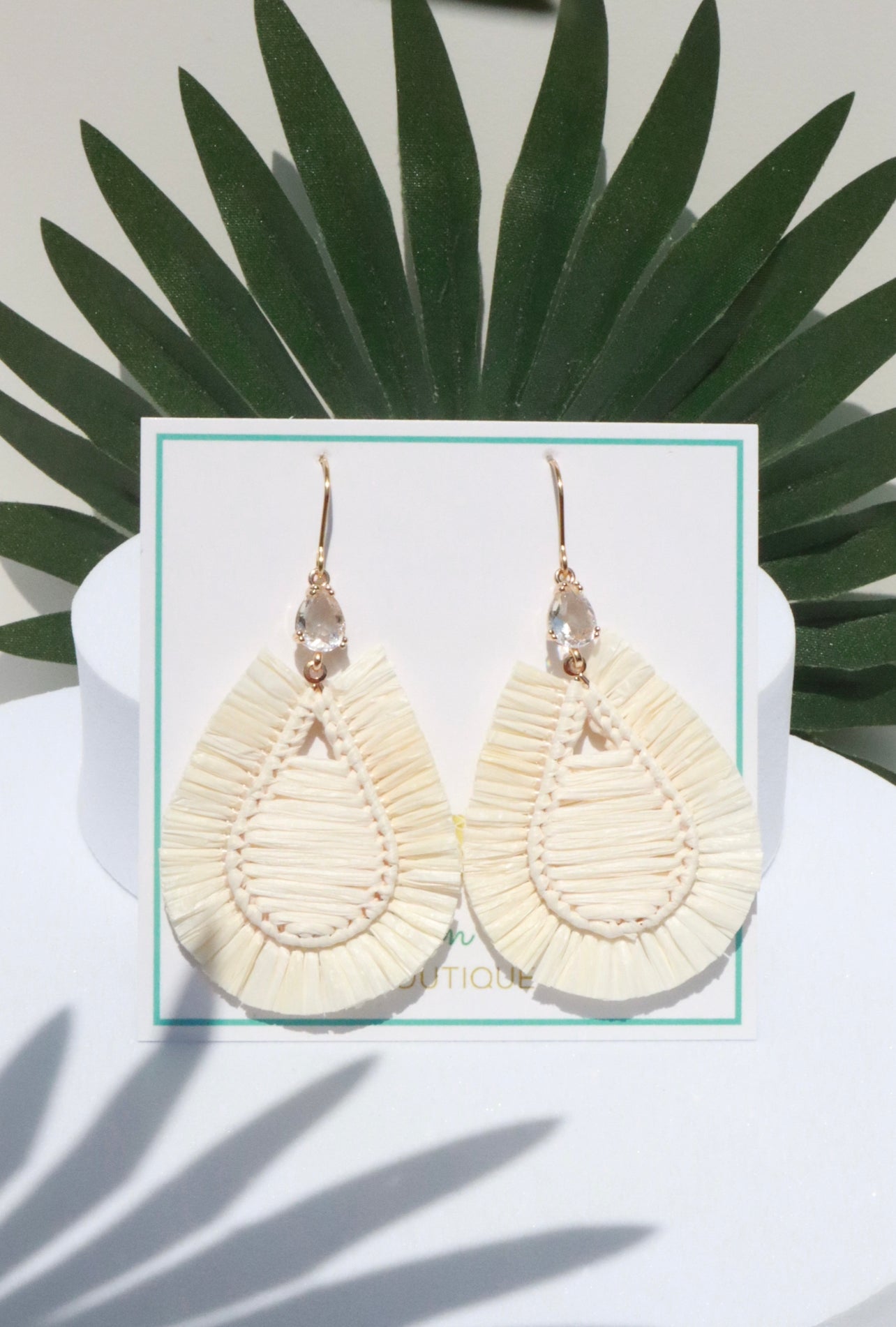 Fiji Sands Raffia Wrapped Earrings