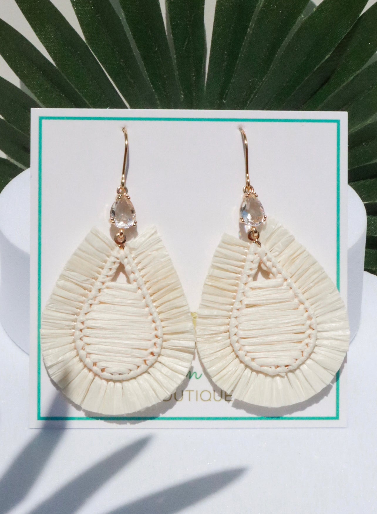 Fiji Sands Raffia Wrapped Earrings