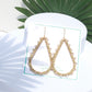 Boho Crystal Wrapped Gold Dangle Earrings